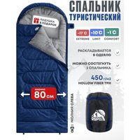 Спальный мешок RSP Outdoors Sleep 450 L (синий, 220x80см, молния слева)