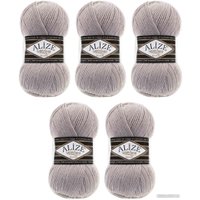 Пряжа для вязания Alize Superlana 652 (280 м, пепельный, 5 мотков)