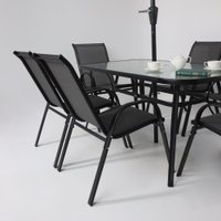 Набор садовой мебели AksHome Sunbeam (серый/черный)