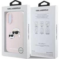 Чехол для телефона Lagerfeld Liquid Silicone NFT Karl & Choupette Heads (MagSafe) для iPhone 16 KLHMP16SSKCHPPLP