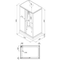 Душевая кабина Triton Квадро 120x80 А Полосы, ДН4