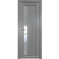 Межкомнатная дверь ProfilDoors 2.71XN R 80x200 (грувд серый/стекло дождь белый)