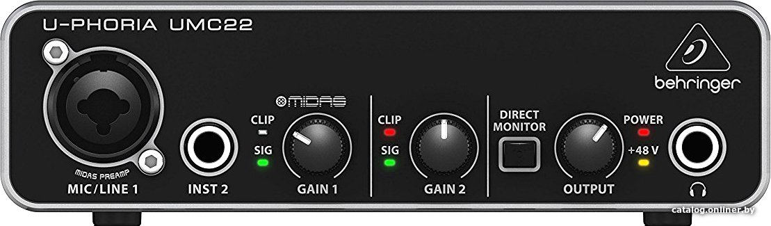 Аудиоинтерфейс Behringer U-Phoria UMC22