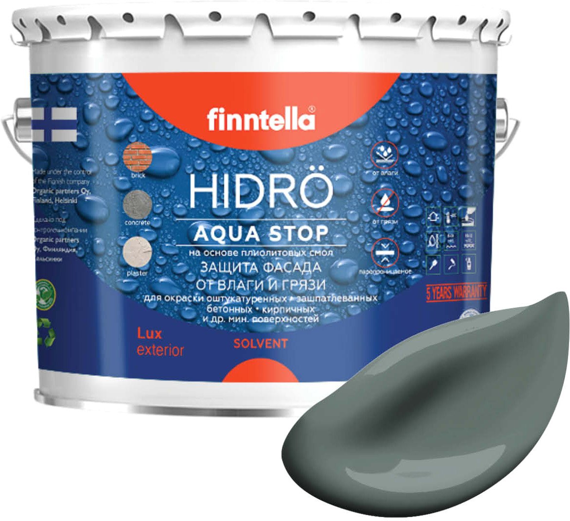 

Краска Finntella Hidro Salvia F-14-1-3-FL051 2.7 л (зеленый)