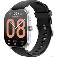 Умные часы Amazfit Pop 3S (серебристый, с силиконовым ремешком)