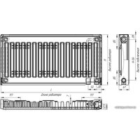 Стальной панельный радиатор Лидея ЛУ 11-305 300x500