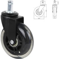 Ролики для кресла Brabix d11 532524 (5шт, полиуретан черный)