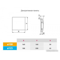 Осевой вентилятор Awenta System+ Turbo 125 KWT125-PECB125P-ZZ125