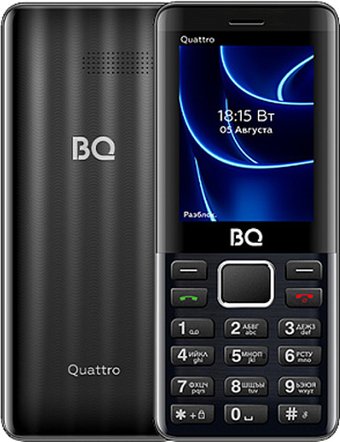 Кнопочный телефон BQ BQ-2453 Quattro (черный)