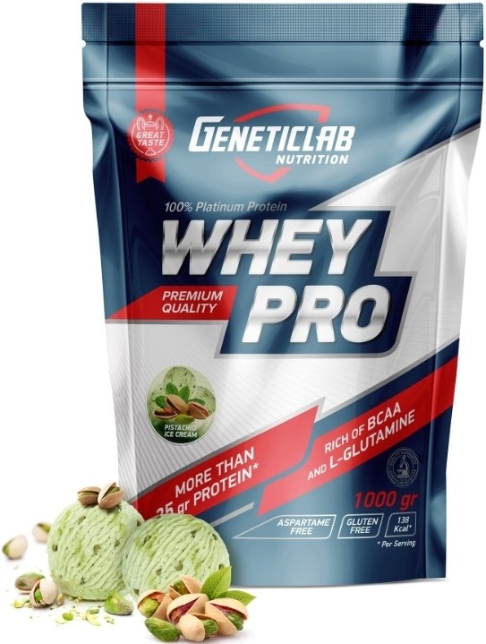 

Протеин сывороточный (концентрат) Geneticlab Whey Pro (1000 г, фисташковое мороженое)