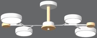 Люстра средней высоты LED4U L3213-670 WH