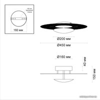 Светильник-тарелка Odeon Light Lunario 3560/24L