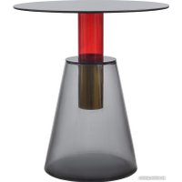 Журнальный столик Bergenson Bjorn Amalie MZTBL-CGLSGRD-60 (серый/красный)