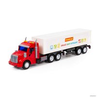Грузовик Полесье Профи Тягач с полуприцепом 93462 (красный/белый)