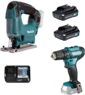 Makita CLX237 (шуруповерт, лобзик, 2 АКБ)