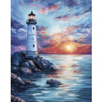 Алмазная мозаика  Феникс+ Маяк на закате 70822