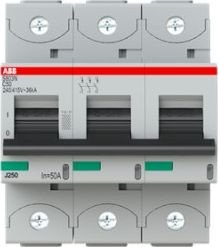 

Выключатель автоматический ABB S803N-С50 3P C 50A 36kA 4.5M 2CCS893001R0504