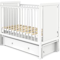 Классическая детская кроватка Indigo Classic маятник, ящик (белая аляска)