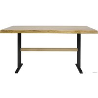 Кухонный стол Buro7 Двутавр 150 (с обзолом, дуб натуральный/черный)