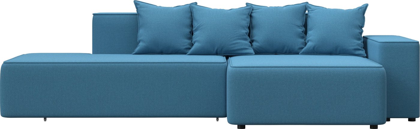 

Угловой диван Лига диванов Лига-079 правый 129814 (рогожка амур 10 голубой)