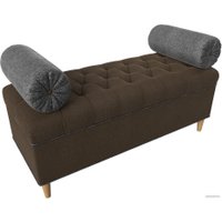 Банкетка Лига диванов Глория 113686 (рогожка коричневый/серый/серый)