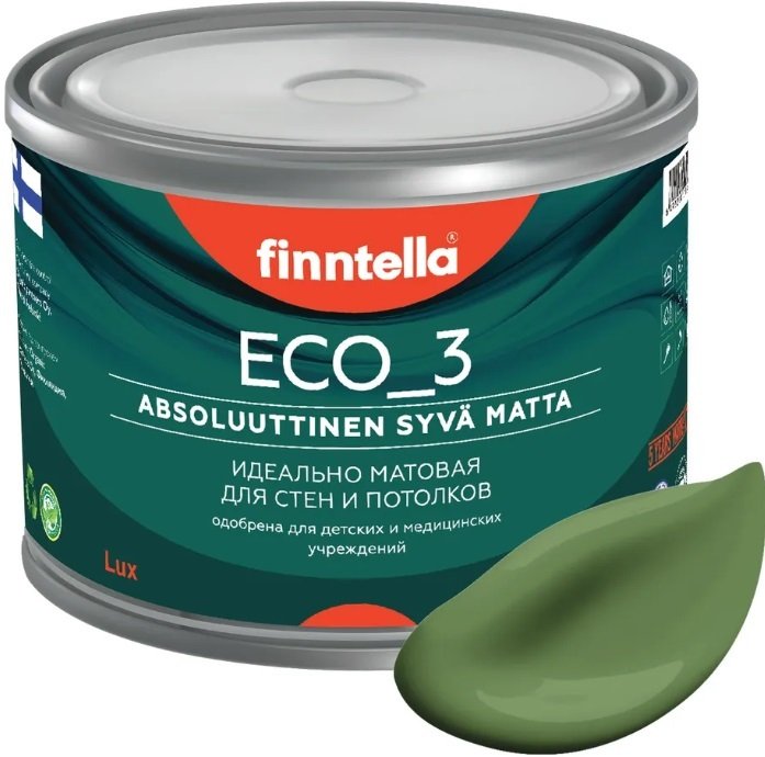 

Краска Finntella Eco 3 Wash and Clean Vihrea F-08-1-3-LG86 9 л (зеленый)