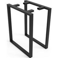 Подстолье для стола Mico Квадрат Лофт 600x730 40x20 (черный премиум муар)