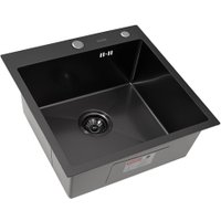 Кухонная мойка ARFEKA ECO AR мойка 500*500, коландер F, дозатор BLACK DECOR VOLCANIC