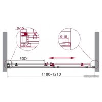 Душевая дверь BelBagno Acqua-BF-1-120-C-Cr (прозрачное стекло)