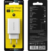 Сетевое зарядное Borofone BA21A (белый)