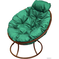 Кресло M-Group Папасан мини 12060204 (коричневый/зеленая подушка) в Гомеле