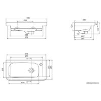 Умывальник CeraStyle Noura VB004H52U00