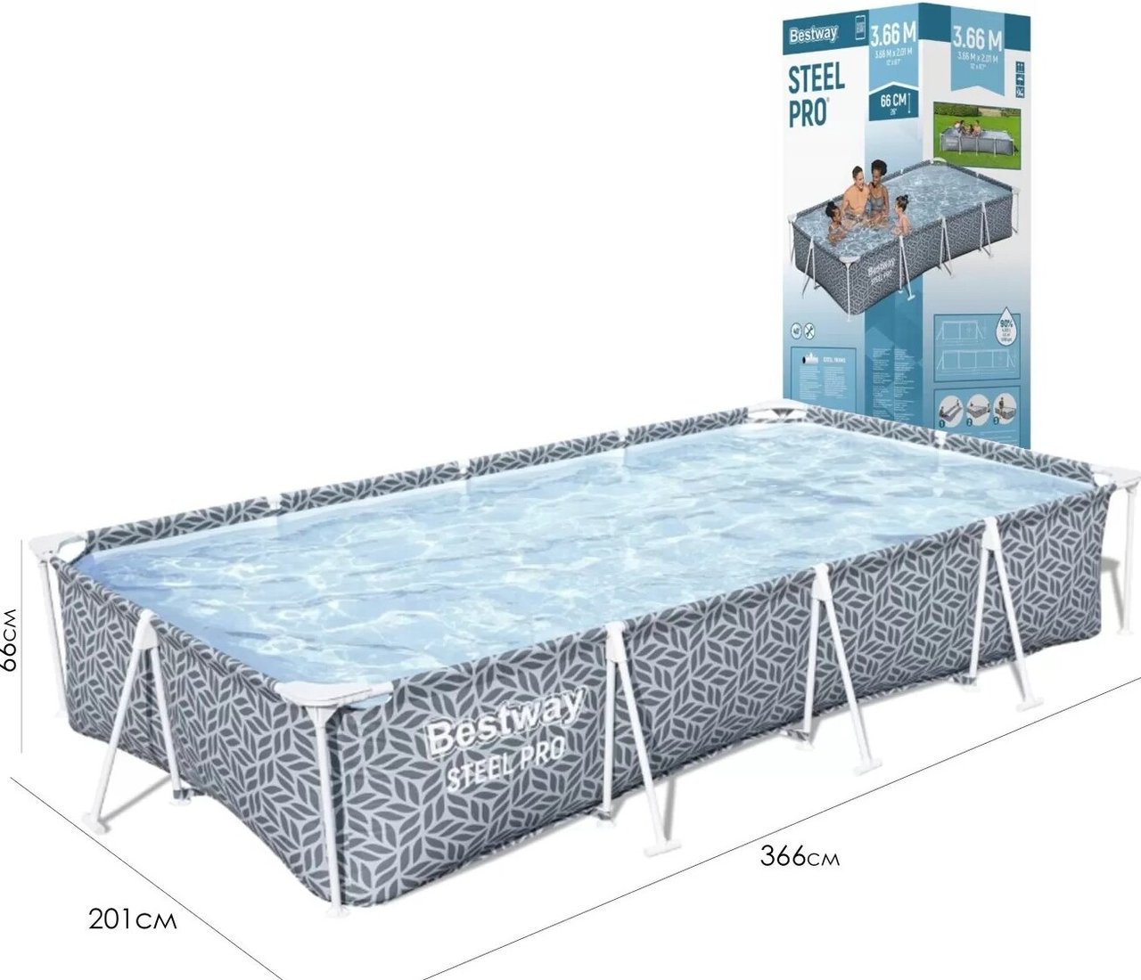 Каркасный бассейн Bestway 561FT 366x201x66см 561FT