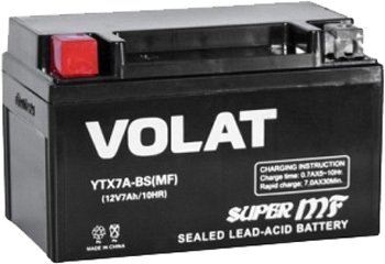 

Мотоциклетный аккумулятор VOLAT YTX7A-BS (7 А·ч)