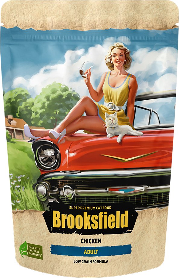 

Сухой корм для кошек Brooksfield Low Grain Adult Cat Chicken для взрослых кошек с курицей и рисом 400 г