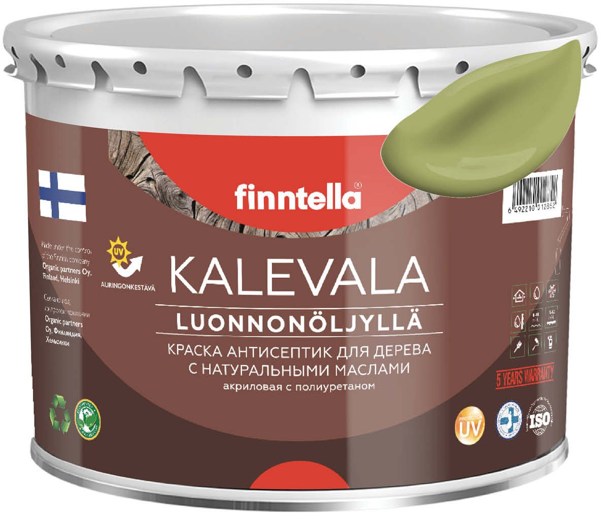 

Краска Finntella Kalevala Metsa F-13-1-3-FL032 2.7 л (зеленый)