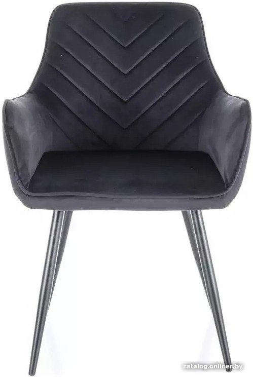 Стул с подлокотниками Signal Fig Velvet 19 (черный/черный)