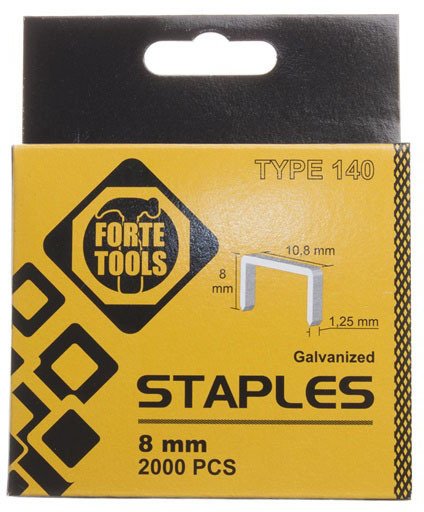

Скобы Forte Tools 140/8мм 1008HD (2000 шт)