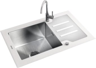 Кухонная мойка Tolero Ceramic glass TG-660 (белый)