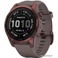 Умные часы Garmin Fenix 7S Sapphire Solar (темно-бронзовый титан/сланцевый)