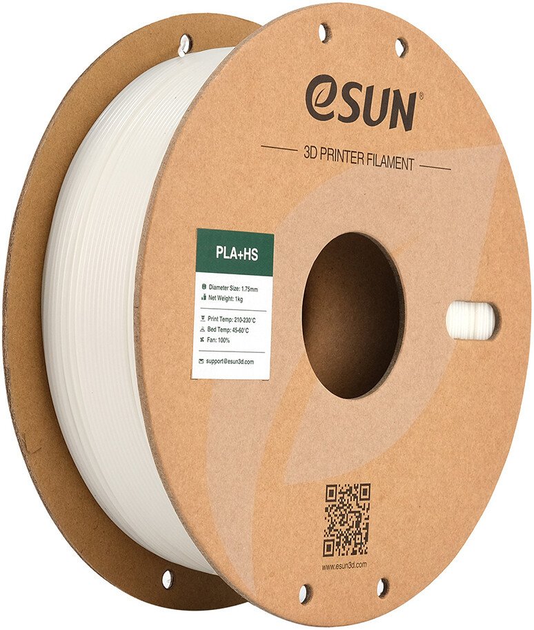 Филамент eSUN PLA+HS PLA+HS175W3B1 (1.75 мм, 3 кг, белый)