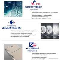  Doratiz Шкаф с зеркалом Doratiz Аква Плюс 50 2711.936 (белый,с подсветкой)