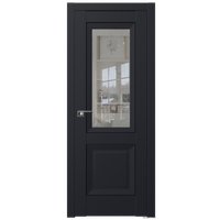 Межкомнатная дверь ProfilDoors 2.88U L 90x200 (черный матовый, стекло прозрачное)