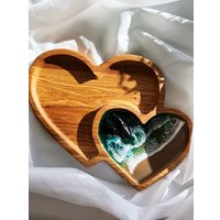 Менажница Wood_N_Sea 2 сердца. Дельфины М2с-3/26