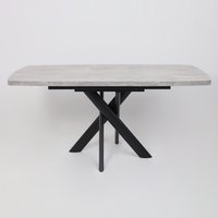 Кухонный стол Мамадома Leonel-130 раздвижной 130-165х85 (серый сланец/черный)