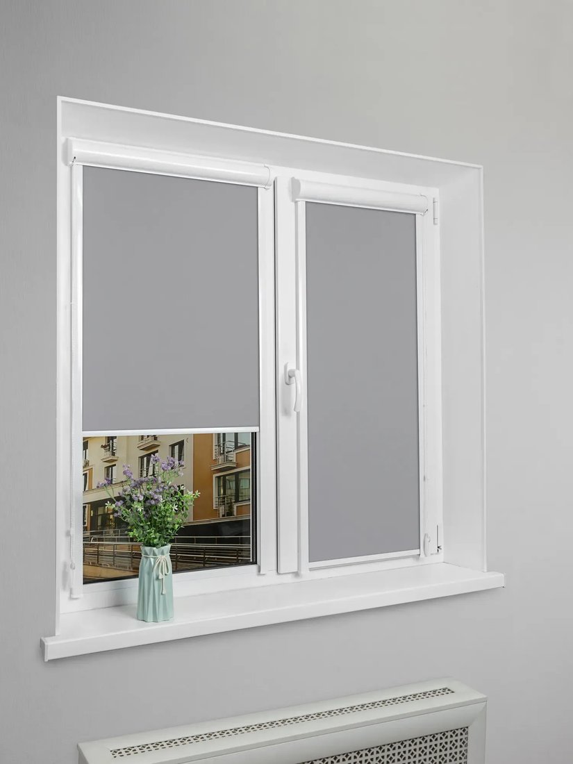 

Рулонные шторы Sundays Home UNI-2 LM 68-07 48x160 (светло-серый, левая)