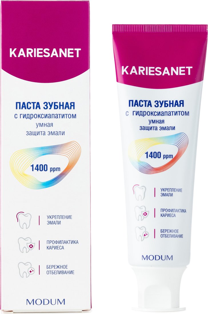 Зубная паста Modum Kariesanet с гидроксиапатитом 100 г