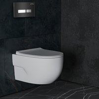 Унитаз подвесной Roxen Porto One Rimless 6 в 1 StounFix Dual Fresh 646666 (чёрное стекло)