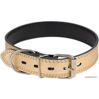 Ошейник Дарэленд простроченный 2х-слойный 35 мм 51-61 см (золотистый)