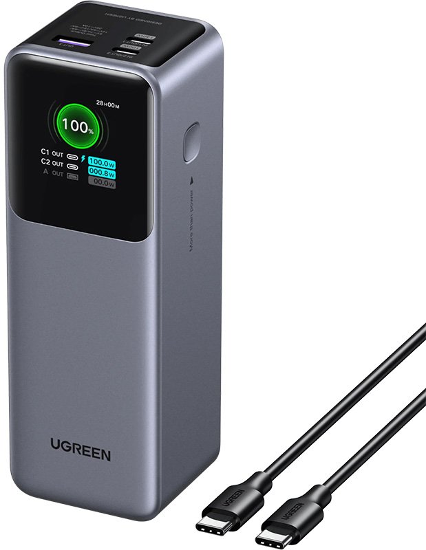 

Внешний аккумулятор Ugreen PB722 25000mAh (серый)